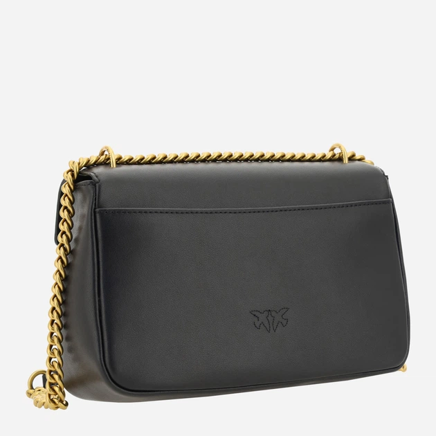 Torebka crossbody damska ze skóry naturalnej Pinko Cupid Shoulder Bag 101512A0QO Czarna (8057769155818) - obraz 3