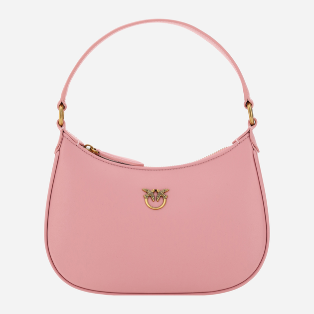 Сумка багет жіноча шкіряна Pinko Half Moon Handbag 101523A0F1 Ніжно-рожева (8057769071484) - зображення 1
