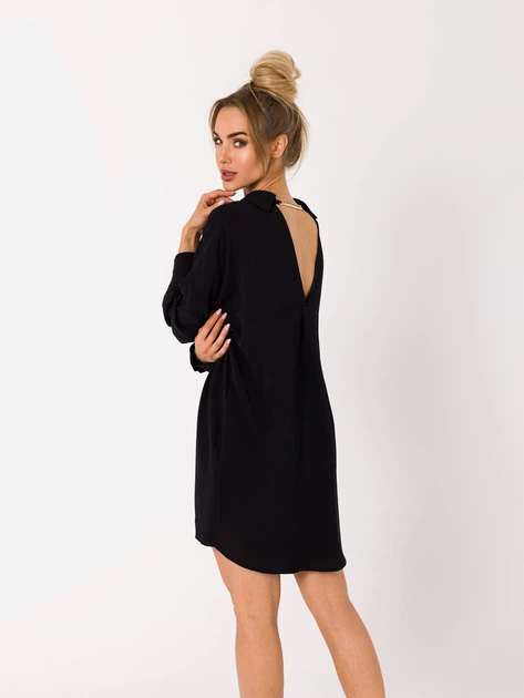 Sukienka koszulowa damska elegancka Made Of Emotion M740 S Czarna (5903887698245) - obraz 3