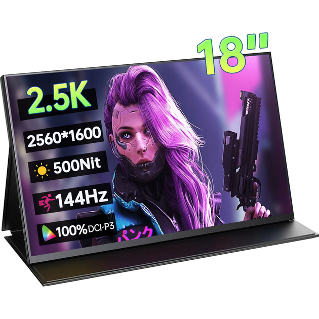 Портативный монитор ZPIRCD 18" 2,5K 144Hz Portable Gaming Monitor ...