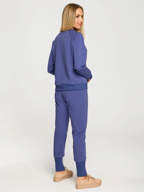 Bluza damska bez kaptura Made Of Emotion M693 S Indigo (5903887672849) - obraz 4