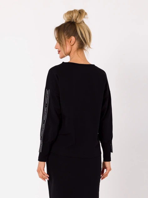 Bluza damska bez kaptura Made Of Emotion M727 2XL Czarna (5903887695510) - obraz 2