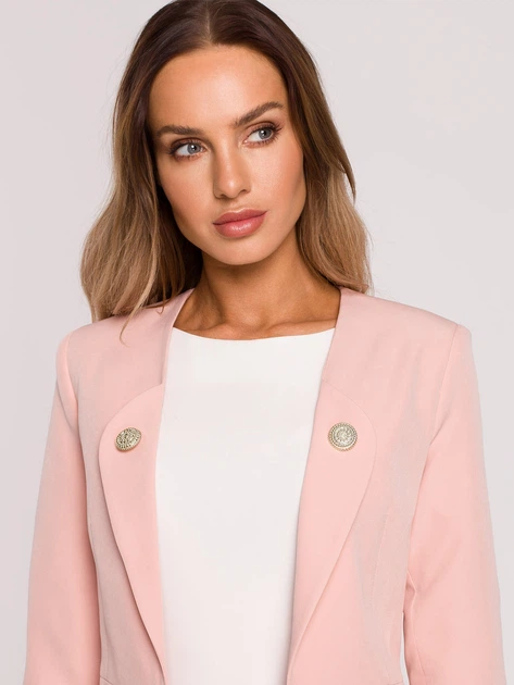 Marynarka damska Made Of Emotion M665 L Pudrowa (5903887663281) - obraz 4