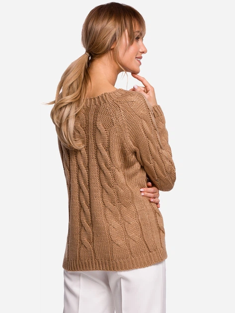 Sweter damski luźny Made Of Emotion M511 S/M Beżowy (5903068466557) - obraz 2