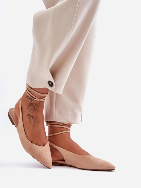 Baleriny damskie bez pięty Lilly Ann 37 Nude (5905677653540) - obraz 4
