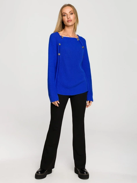 Sweter damski luźny Made Of Emotion M712 S/M Granatowy (5903887671491) - obraz 4