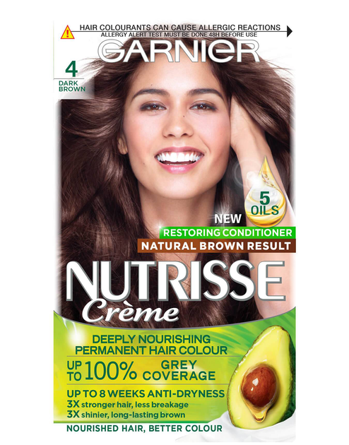 Фарба для волосся Garnier Nutrisse Crème Nourishing Color 4 Brown 60 мл (3600541375697) - зображення 1