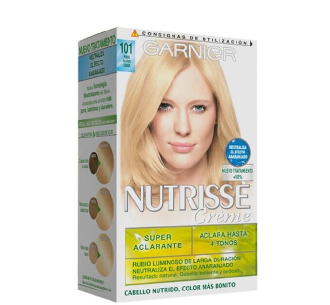Фарба для волосся Garnier Nutrisse Crème Nourishing Color 101 Platinum Ash Blonde 60 мл (3600541448339) - зображення 1