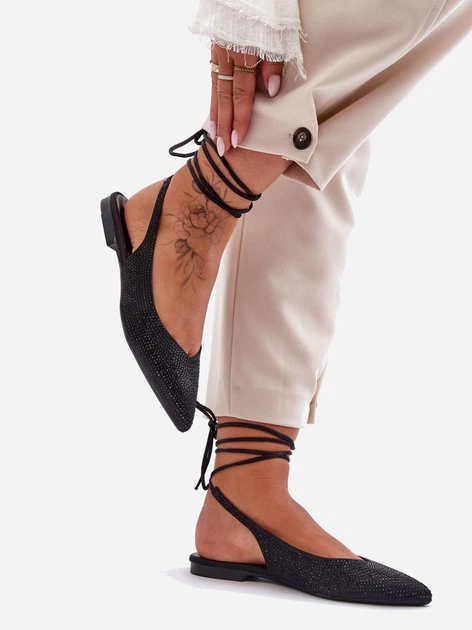 Жіночі балетки Jange 40 Чорні (5905677658224) - зображення 3