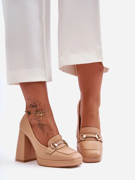 Loafersy Inna Marka Rouse 37 Nude (5905677655407) - obraz 4