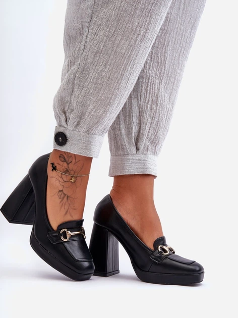 Loafersy Inna Marka Rouse 37 Czarne (5905677655520) - obraz 3