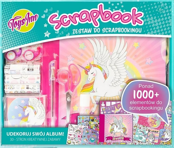 Zestaw do scrapbookingu Toys Inn kolorowy 1000+ elementow (5901583297007) - obraz 1