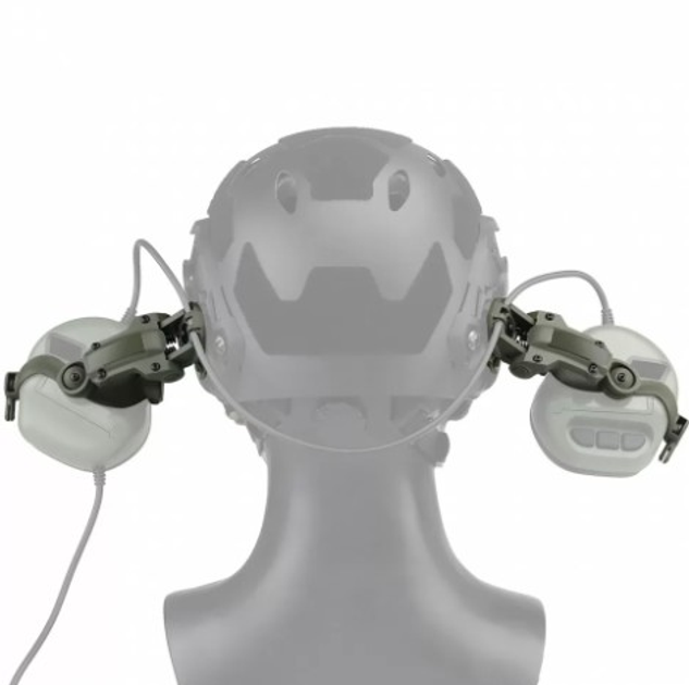 Крепление адаптер (чебурашки) для активных наушников на шлем/каску Olive - изображение 2