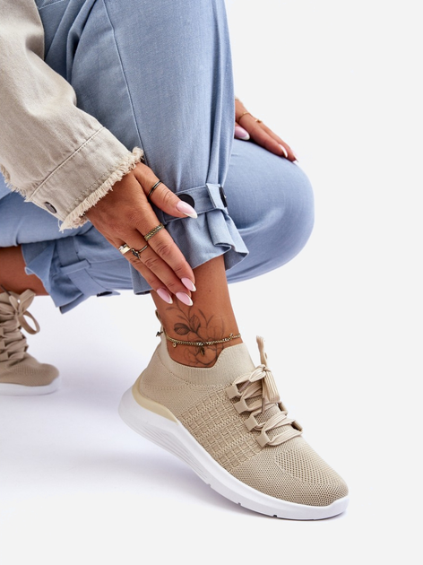 Sneakersy damskie Nikilla 40 Beżowe (5905677458282) - obraz 4