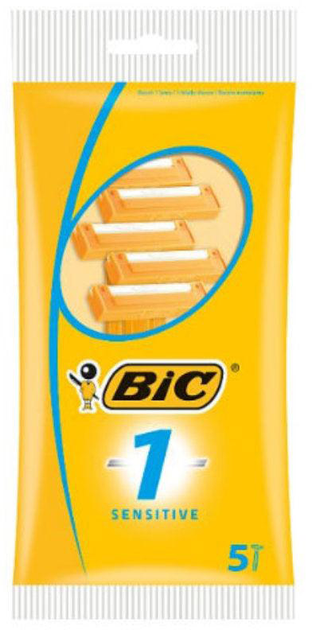 Одноразові станки для гоління Bic Sensitive 5 шт (3086125705010) - зображення 1