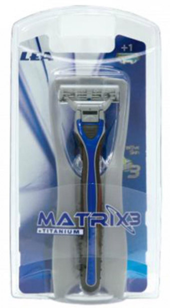 Станки для гоління зі змінним картриджем Lea Matrix 3 Blades + 1 Refill (8410737002178) - зображення 1