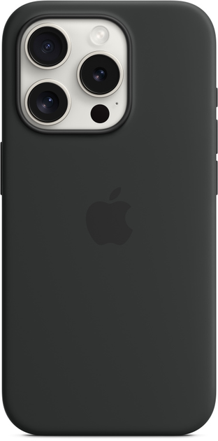 Панель Apple MagSafe Silicone Case для Apple iPhone 15 Pro Black (MT1A3) - зображення 3
