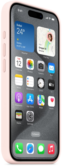 Панель Apple MagSafe Silicone Case для Apple iPhone 15 Pro Light Pink (MT1F3) - зображення 6
