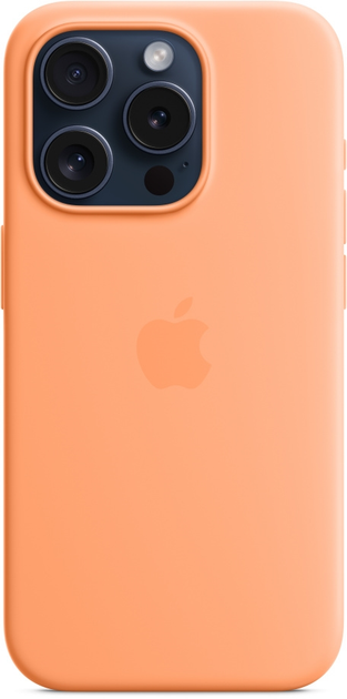 Etui Apple MagSafe Silicone Case do Apple iPhone 15 Pro Orange Sorbet (MT1H3) - obraz 2