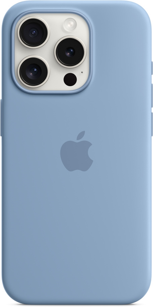 Панель Apple MagSafe Silicone Case для Apple iPhone 15 Pro Winter Blue (MT1L3) - зображення 3