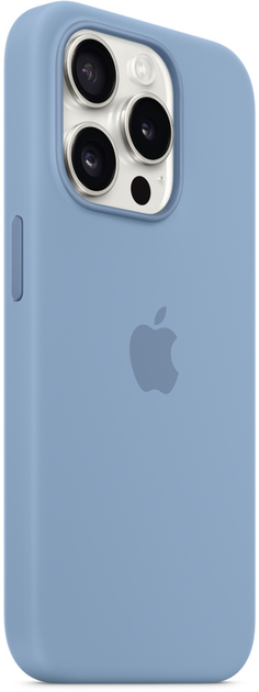 Панель Apple MagSafe Silicone Case для Apple iPhone 15 Pro Winter Blue (MT1L3) - зображення 5