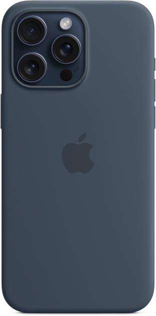 Панель Apple MagSafe Silicone Case для Apple iPhone 15 Pro Max Storm Blue (MT1P3) - зображення 2