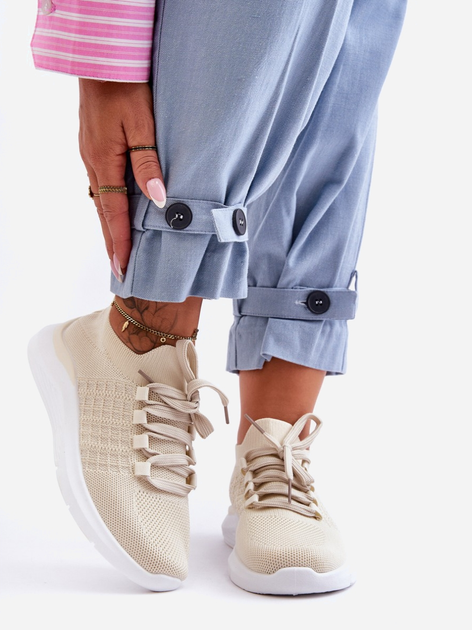 Sneakersy damskie Nikilla 36 Jasnobeżowe (5905677458121) - obraz 5