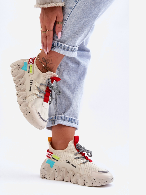 Sneakersy damskie Evolution 41 Beżowe (5905677436624) - obraz 3