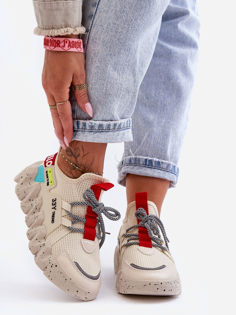 Sneakersy damskie Evolution 41 Beżowe (5905677436624) - obraz 5