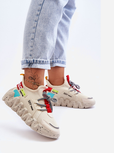 Sneakersy damskie Evolution 41 Beżowe (5905677436624) - obraz 6