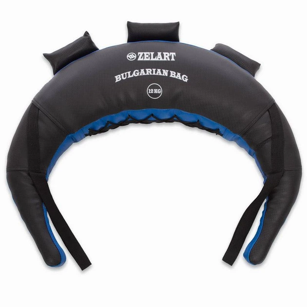 Мешок Болгарский тренировочный Zelart Bulgarian Bag FI-5024-12 12кг черный-синий - изображение 2