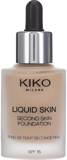 Podkład Kiko Milano Liquid Second Skin Foundation Cool Rose 15 30 ml (8025272629614) - obraz 1