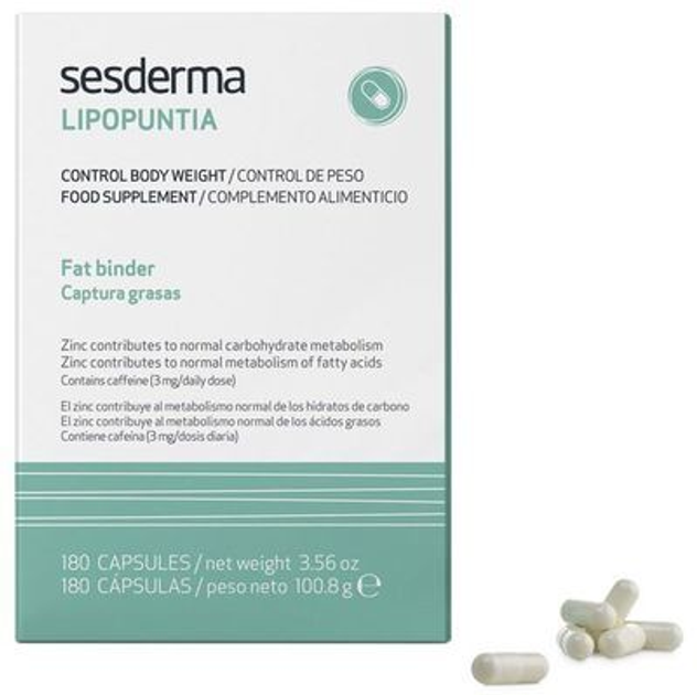 Дієтична добавка Sesderma Lipopuntia Weight Control 180 капсул (8470003429740) - зображення 1