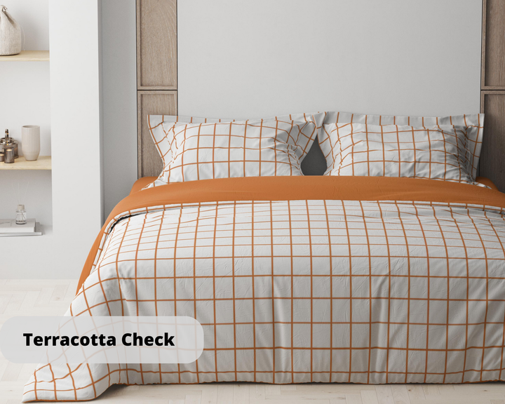 Акція на Комплект постільної білизни ТЕП Двоспальний 70x70 Terracotta Check від Rozetka