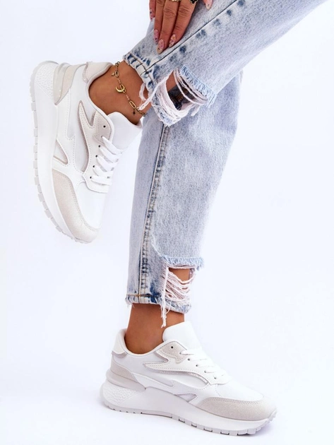 Sneakersy damskie na wysokiej platformie do kostki Henley 39 Białe (3083081756018) - obraz 2