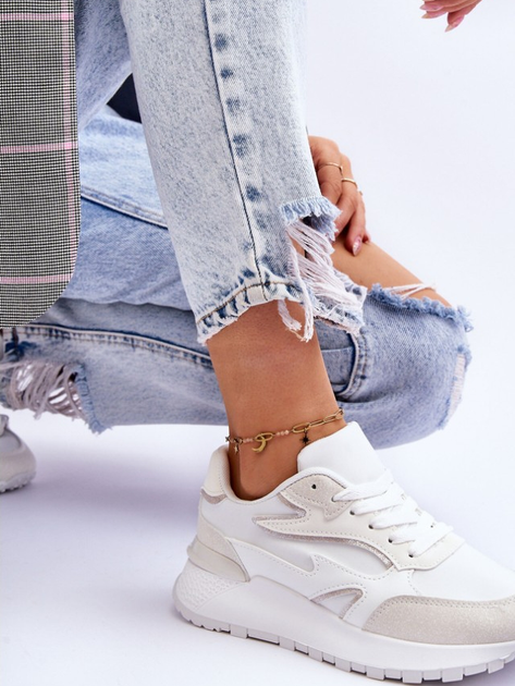 Sneakersy damskie na wysokiej platformie Henley 40 Białe (3089024536471) - obraz 7
