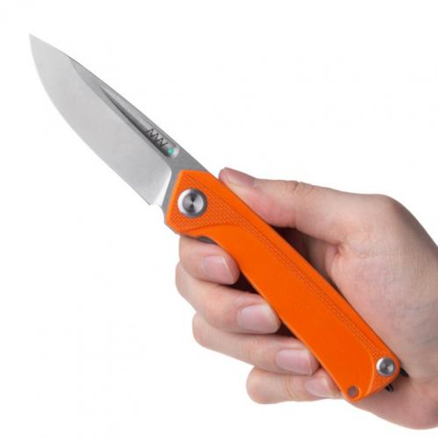 Нож складной ANV Knives Z200 Liner lock, G10, Plain Edge ANVZ200-011 Оранжевый (2000980604609) - изображение 2