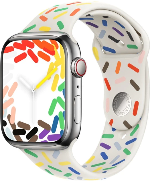 Pasek Apple Sport Band do Apple Watch 45mm M/L Pride Edition (MUQ43) - obraz 2