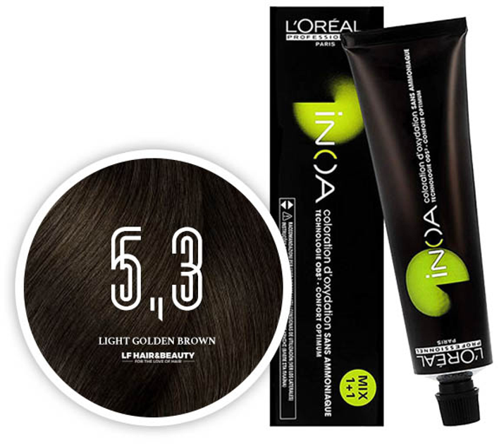 Farba do włosów L’Oreal Professionnel Paris Inoa Color 5.3 Base 60 g (3474630660540) - obraz 2