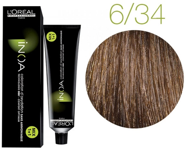 Фарба для волосся L’Oreal Professionnel Paris Inoa Color 6.34 60 г (3474630415140) - зображення 2