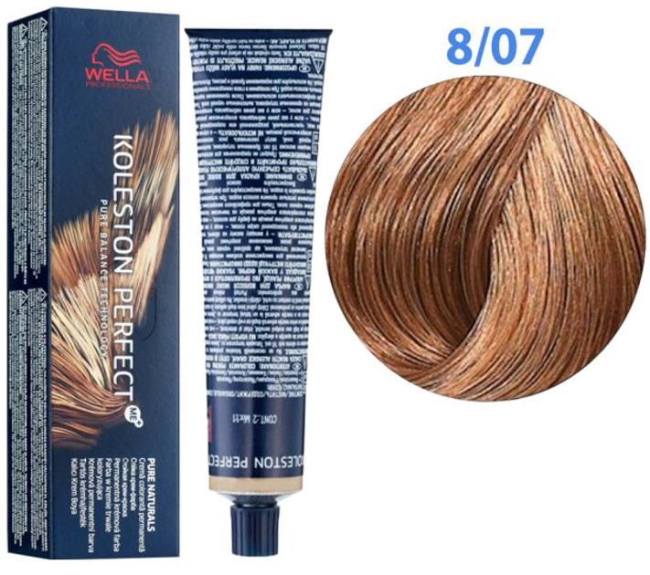 Farba do włosów Wella Professionals Koleston Perfect Me+ Pure Naturals 8/07 60 ml (8005610663500) - obraz 2