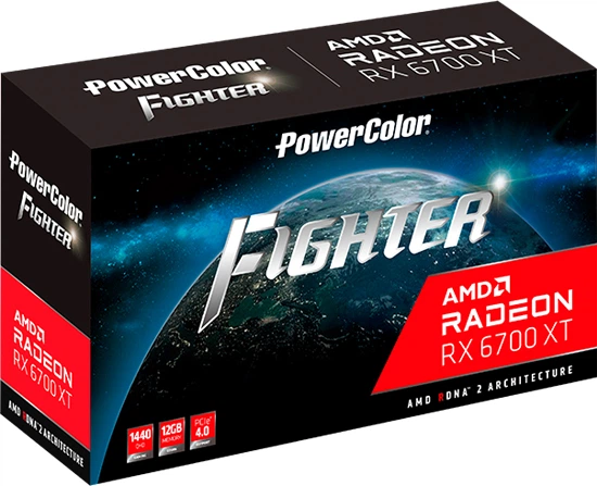 Відеокарта Powerсolor PCI-Ex Radeon RX 6700 XT Fighter 12GB GDDR6 (192bit) (2581/16000) (HDMI, 3 x DisplayPort) (AXRX 6700XT 12GBD6-3DH) - зображення 6