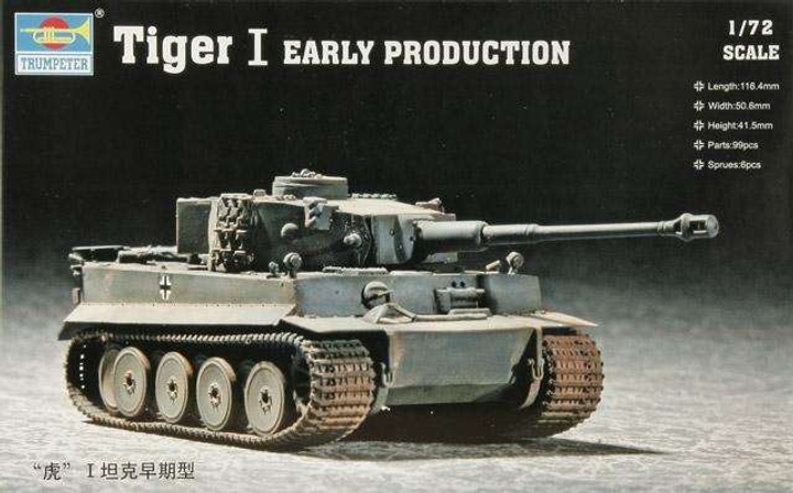 Model do sklejania i pomalowania Trumpeter Tiger I Ausf.E early (MTR-07242) - obraz 1