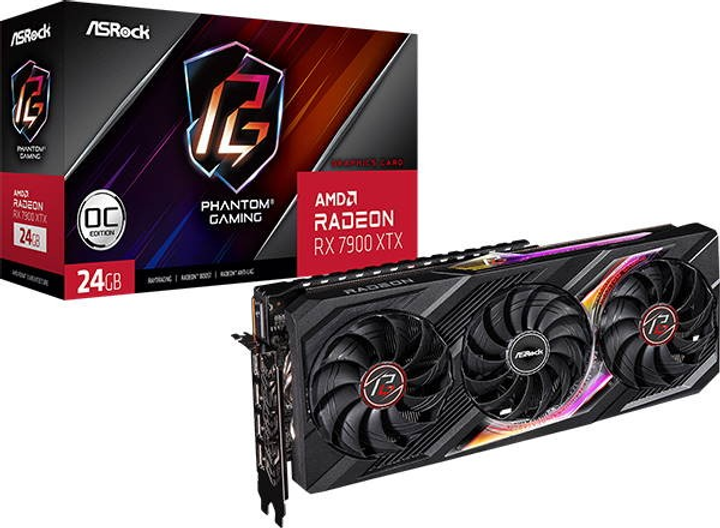 Відеокарта ASRock PCI-Ex Radeon RX 7900 XTX Phantom Gaming OC 24GB GDDR6 (384bit) (2615/20000) (HDMI, 3 x DisplayPort) (RX7900XTX PG 24GO) - зображення 5