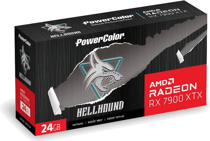 Відеокарта Powercolor PCI-Ex Radeon RX 7900 XTX Hellhound 24GB GDDR6 (384bit) (2525/20000) (HDMI, 3 x DisplayPort) (RX-7900XTX 24G-L/OC) - зображення 6