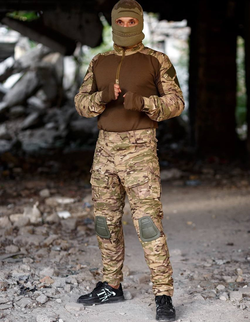 Форма мультикам демисезонная тактическая multicam с наколенниками костюм мультикам военная форма одежды ЗСУ 54 - изображение 1