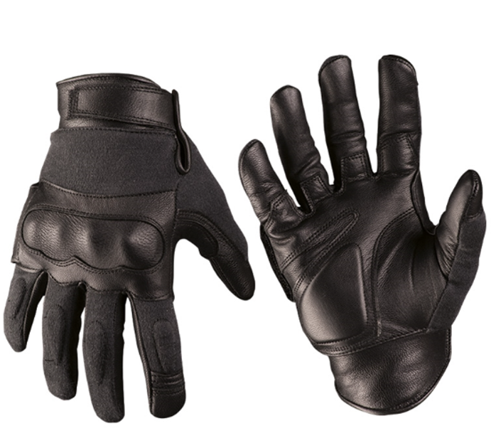 Перчатки тактические кожаные L Черные Mil-Tec TACTICAL GLOVES LEDER/ARAMID L SCHWARZ (12504202-10-L) - изображение 2