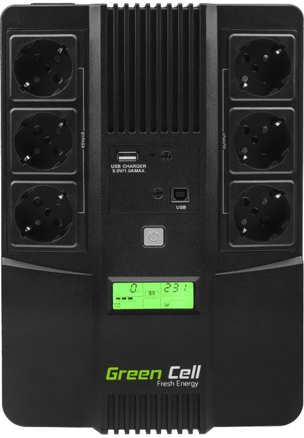 ДБЖ Greencell Line-Interactive 0.8 kVA (5902701419738) - зображення 1