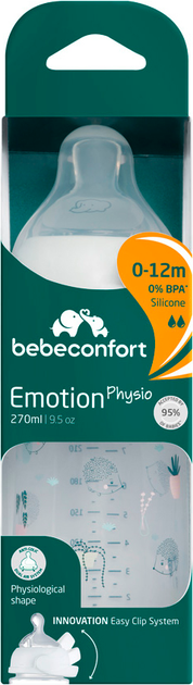 Бутылочка для кормления Bebe Confort Emotion Physio Urban Garden 270 мл Белая (3102209120) - изображение 2
