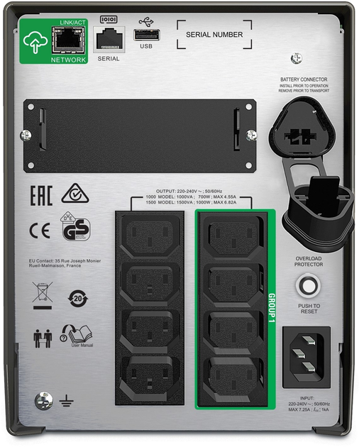 ИБП APC Smart-UPS 1500VA Tower LCD c SmartConnect (SMT1500IC) - изображение 2